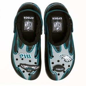 Crocs NFL Philadelphia Eagles Classic Lined Clog 8 Men's/10 Women's NWT